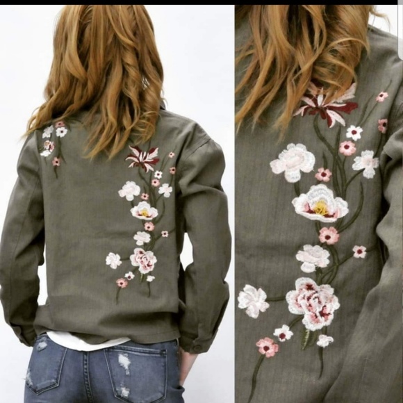 RELISTED Roly Poly embroidered olive jacket - Picture 4 of 8